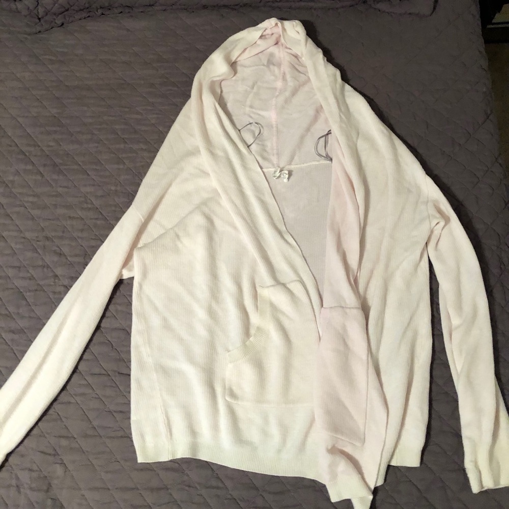 Lululemon cashmere wrap with hood.